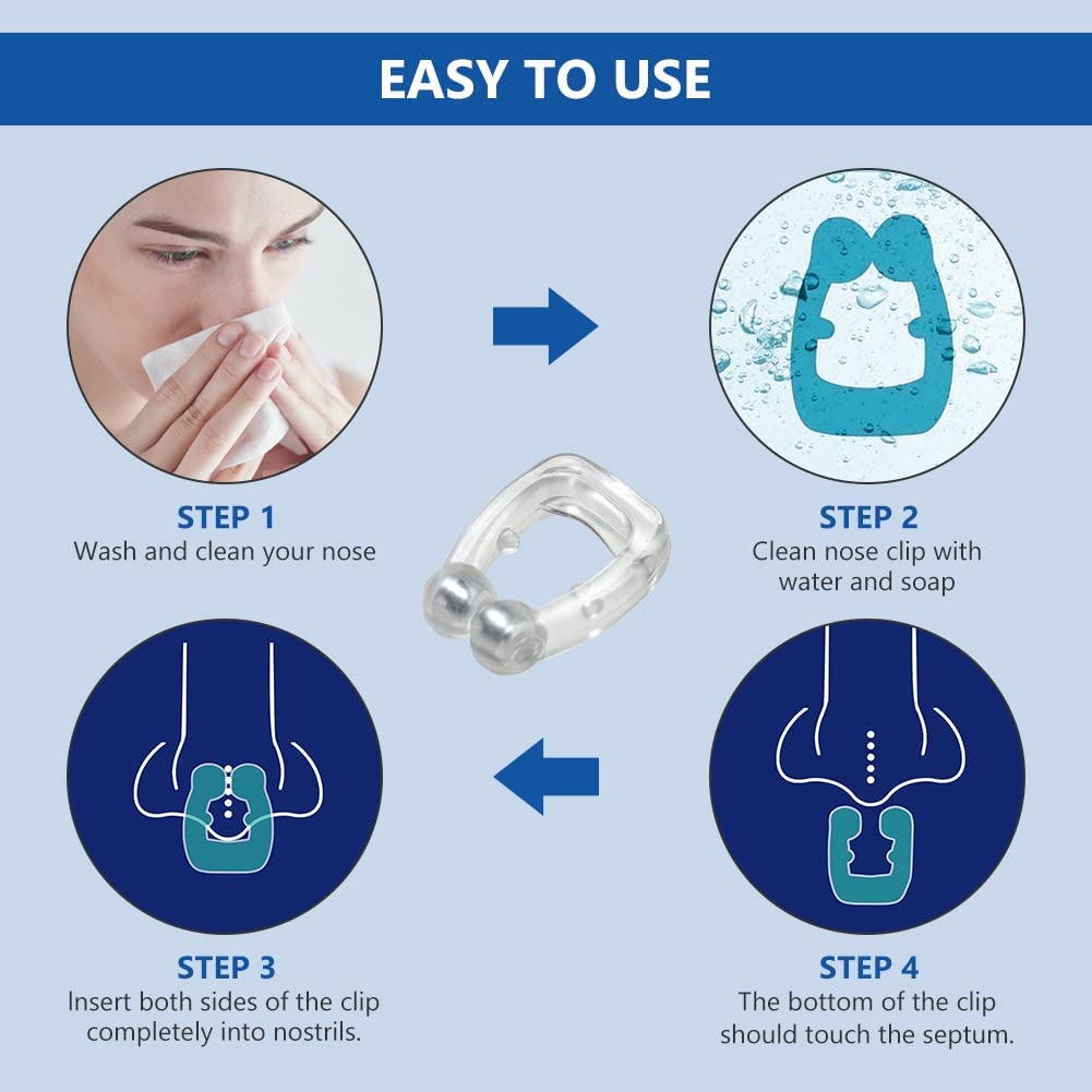 Portable Anti Snoring Device for Men and Women - High-Quality | Medical Grade Soft Silicone Nose Clip