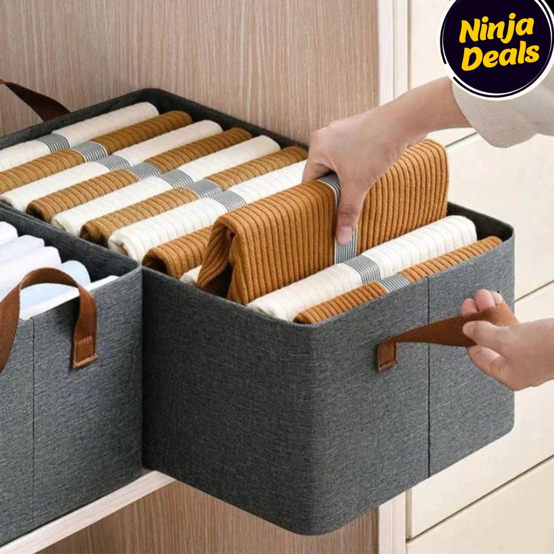Foldable Clothes Organizer- Shirt Stacker Closet Organizer with Lid | Pack of 4